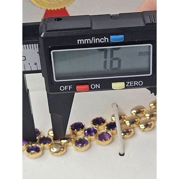 Marcel Drucker Amethyst Gold Tone Mother Of Pearl Face Ladies Quartz Watch New main image 10